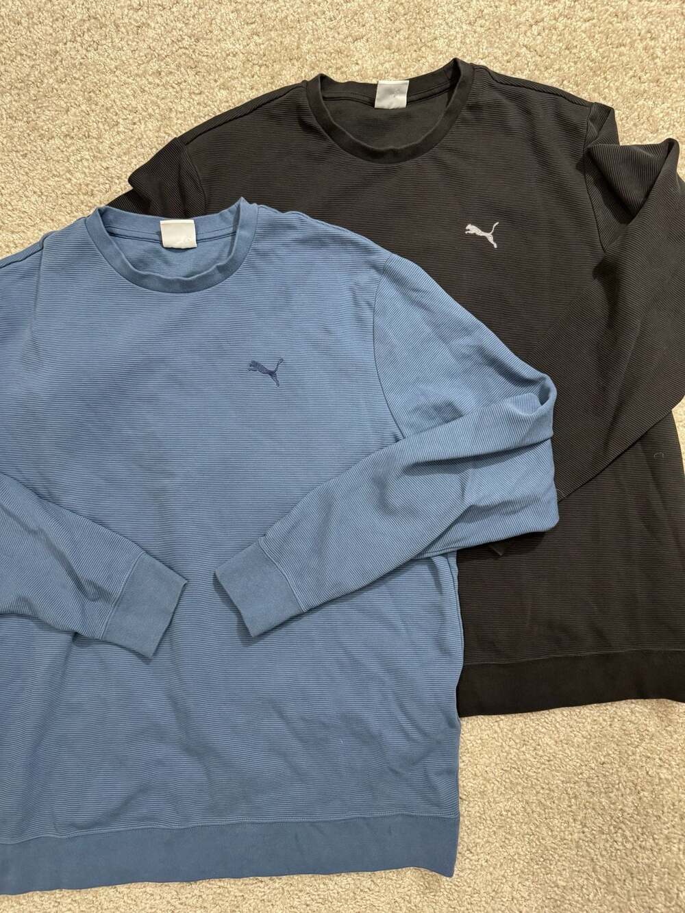 Lot of 2 Puma Athletic Premium crewneck Sweatshirts Size XL